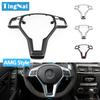 Накладка на раму рулевого колеса автомобиля для Mercedes Benz AMG Style ABCE GLK GLA CLA CLS Class W176 W246 W204 W212 W156