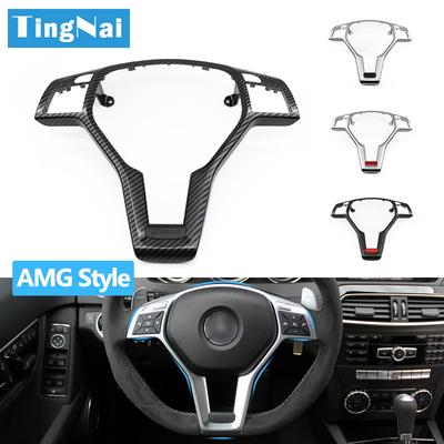 Накладка на раму рулевого колеса автомобиля для Mercedes Benz AMG Style ABCE GLK GLA CLA CLS Class W176 W246 W204 W212 W156
