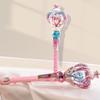 Electric Light-Up Rotate Fairy Wand Kids Girls Illuminating Princess Wand with Music Gradient Color Heart Colorful Light