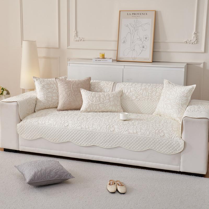 French Cream Style Sofa Cushion Pure Cotton Four Seasons Universal Non-Slip Retro Cushion Sofa Cover Cover Cloth Backrest Towel