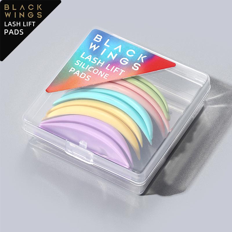BLACKWINGS 5 пар силиконовых подушечек для завивки ресниц, подушечки для завивки ресниц, с таблицей размеров, гипоаллергенные многоразовые аксессуары