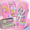 Cartoon 3D Pencil Case Kawaii Large Capacity Waterproof Pen Bag Stationery Storage Box for School Supplies