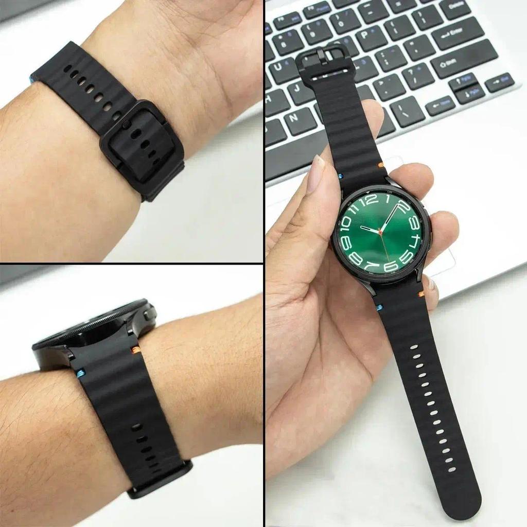 Оригинальный силиконовый ремешок для Samsung Galaxy Watch 7 44 мм 40 мм FE ремень Браслет Galaxy Watch 4 6 Classic 5 pro ремешок 43 мм 47 мм 45 мм