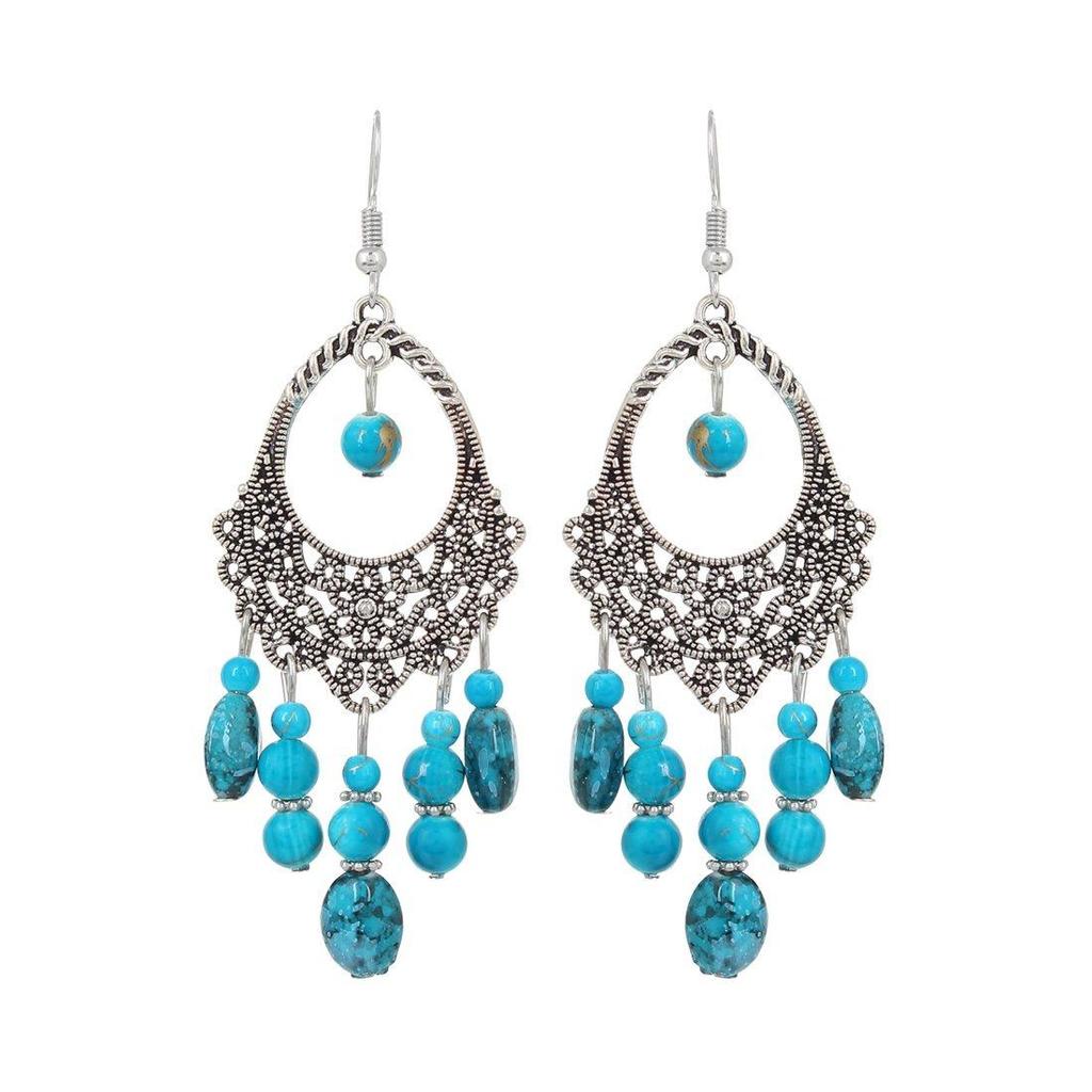 Новейшие богемные серьги из окисленного серебра для женщин и девушек