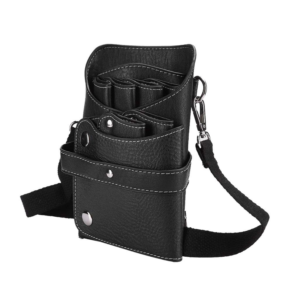 Adjustable Strap Hairdressing Tool Storage Bag Multi-Compartment Scissors Holder Case For Barbers