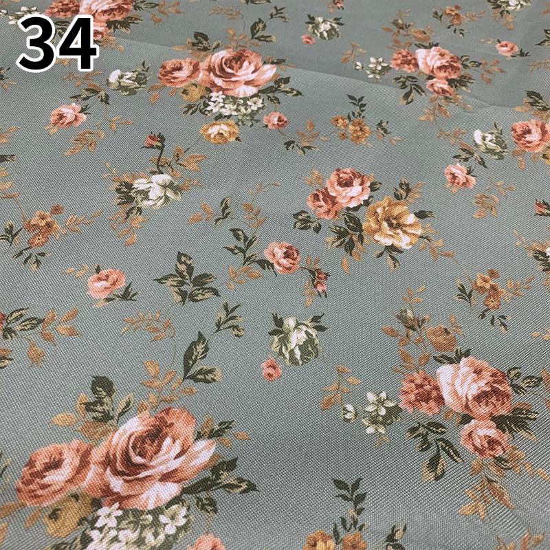 100 см x 145 см Ткань с цветочным принтом в пасторальном стиле, полиэстер, искусственный лен, ткань для самостоятельного изготовления диванной подушки, скатерти, обивки подушек