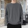Men Sport Top Loose Pure Color Round Neck Quick-drying Plus Size Mid Length Long Sleeves Homewear Gym Running Basketball T-shirt
