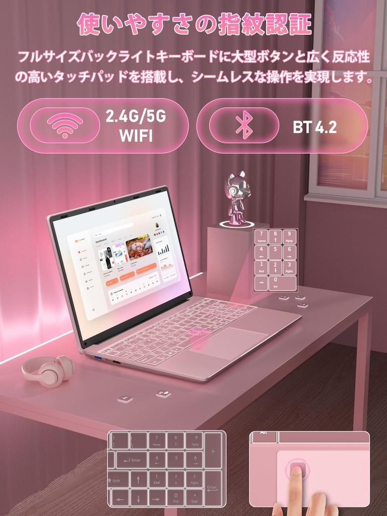 Ноутбук Офисный ЖК-дисплей IPS DDR4 512 ГБ Ноутбук Процессор 11-го поколения N5095 Японская клавиатура Пленка в комплекте Ноутбук [MS 2019] [Win 11Pro] 15,6-дюймовый 19201080