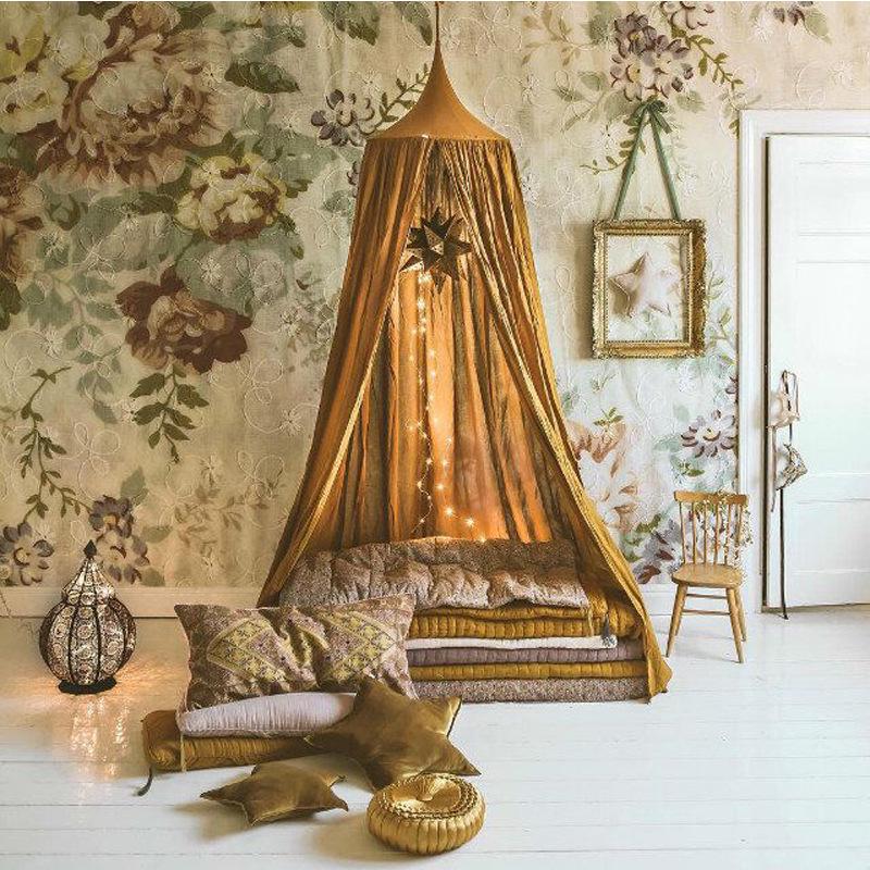 Nordic Cotton Children's Play Tent with Free Installation and Mosquito Net