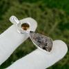 925 Серебро Натуральный Палочковый Агат Дымчатый Кварц Уникальный Ручной Работы Оправа Модный Подвеска