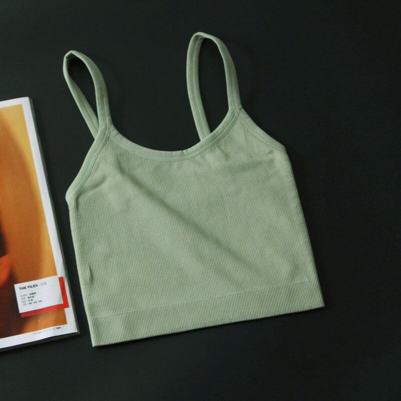 European and American Single without Chest Pad Sports Intimates Double-Layer Quick-Drying Parallel Strap Fitness Yoga Vest Breathable Vest
