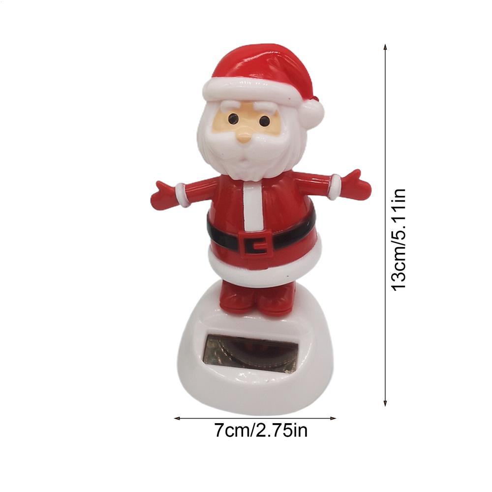 Качающаяся голова, мультяшная рождественская кукла, игрушки, работающие на солнечной энергии, танцевальная машинка, украшения, новое поступление, рождественские качающиеся игрушечные машинки, аксессуары