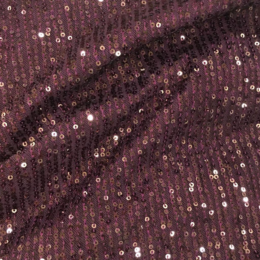 3mm Stripe Sequin Embroidery Mesh Fabric for Dress or Costume