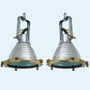 Lot of 2 Nautical Style Pendant Light Brass Aluminum 50.8cm