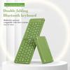 Double Folding Keyboard Mini Wireless Keyboard Foldable Dual Bluetooth Keyboard with Touchpad for Windows Android IOS iPad Phone