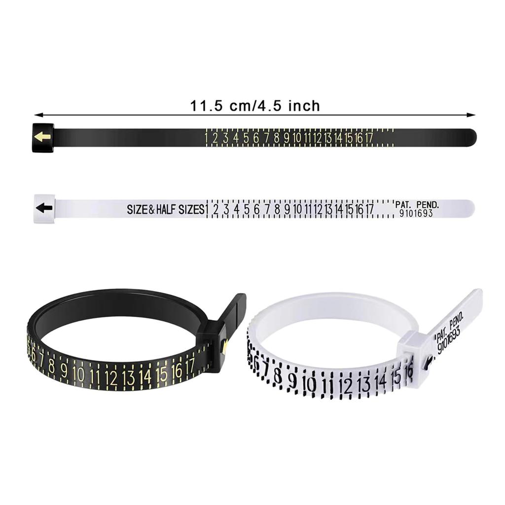 Ring Sizer Measuring Tool Plastic Ring Sizer Measuring Set Finger Measurer Jewelry Sizing Tools Meter Measure Tool Rings