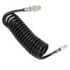 3 Meters Recoil Air Hose Black Reinforced Abrasion Resistant Inflator Extension Tube with Bend Restrictor for Air