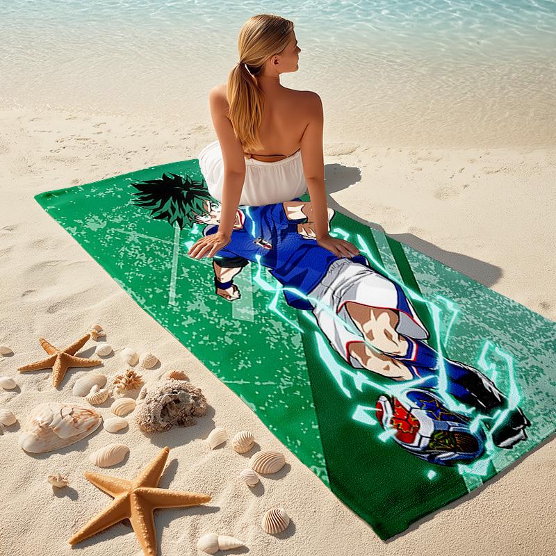 1pc Powerful Soccer Moment Cartoon Quick Dry Microfiber Bath Towel for Swimming Surfing Camping Unisex Holiday. SJT720158