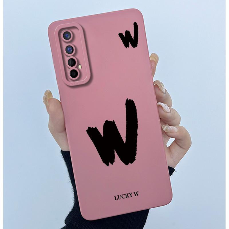 Для Realme 7 RMX2155 7 Pro RMX2170 Чехол Счастливой Начальной Буквой Мягкий Силиконовый Матовый Чехол для Телефона для Realme7 RMX2151 корпус