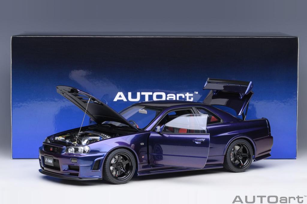 AUTOart Nismo R34 Midnight Purple III Finished Product 1/18 GT-R Z-tune