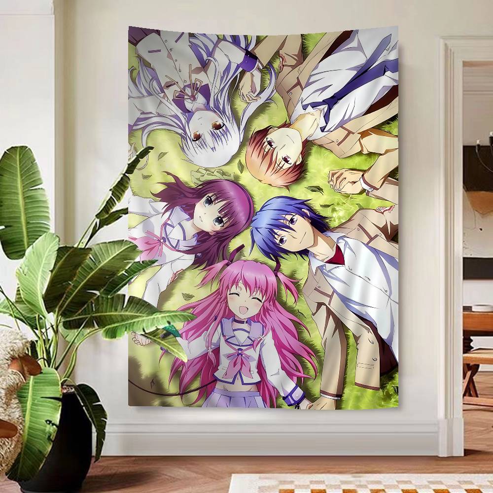 Настенный гобелен Angel Beats Track Zero Эмоциональный Сверхъестественный Эстетичный Уютный Декор Комнаты для Фанатов Визуальных Новелл и Исекая