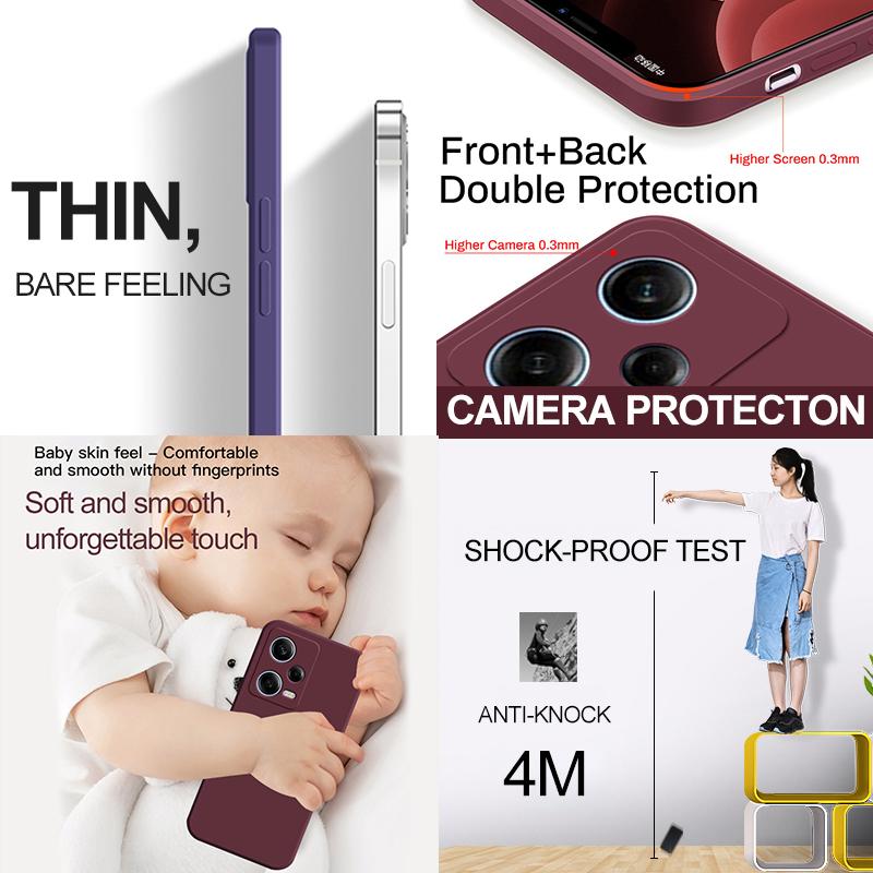 Чехол Redmi Note 12 Pro Plus Turbo, квадратный жидкий силиконовый мягкий чехол для Xiaomi Redmi Note 12 Note12 Pro Plus Turbo 5G, чехол для телефона