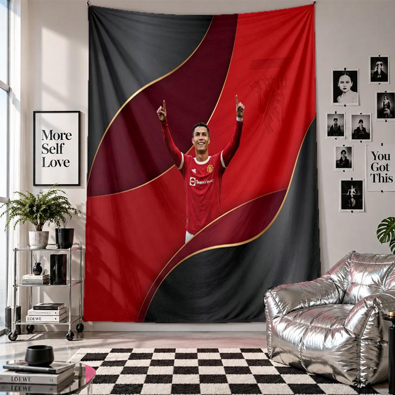 Cristiano Ronaldo Wall Tapestry Home Decor Wall Hanging Cloth for Bedroom Living Room Background