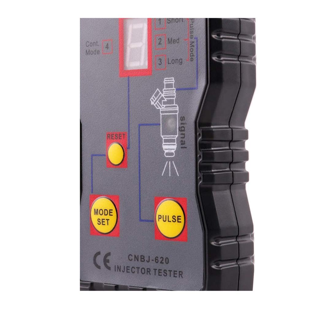 12V Fuel Injector Tester, Professional Ignition Pulse Tester, 4 Pluse Modes Powerful Fuel System Scan Tool Test Stuck/Leaking/Burnt-out Problem