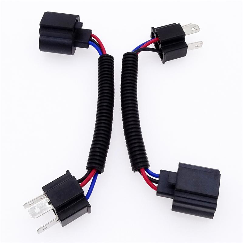 1 пара для H4 «папа» на H13, автомобильная USB-разъема, автомобильный светодиодный кабель для преобразования фар, соединительный провод, автомобильный адаптер для косичек, аксессуары для проводов
