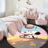Cute Peanuts Snoopy Round Rug Anti-Skid Floor Carpet for Living Room Bedroom Children Room Home Decoration