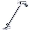 Heavy Duty Adjustable Shower Arm, 11" Brass Extension with Gear Lock Teeth & Swivel Nut, Strong Load Support, No Sagging, Keeps Shower Head Straight,