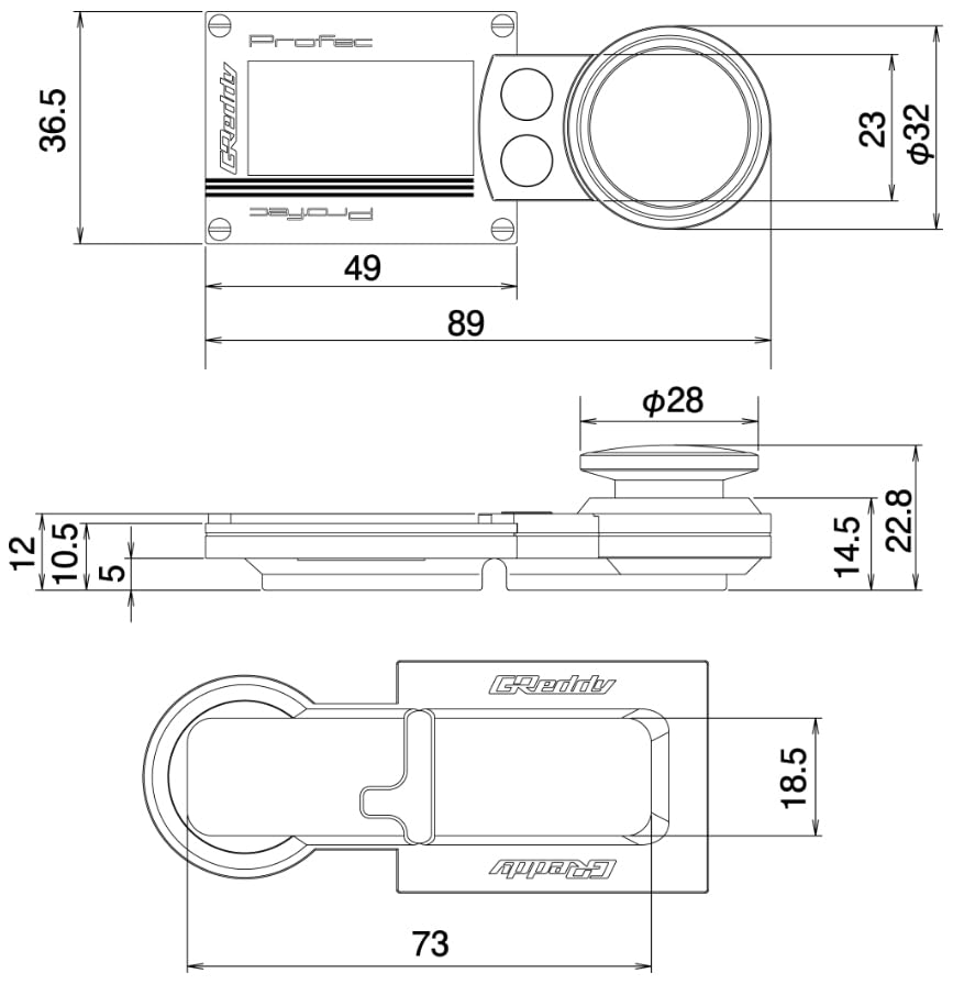 TRUST GReddy Clear White Boost Controller 15500220 [Profec]