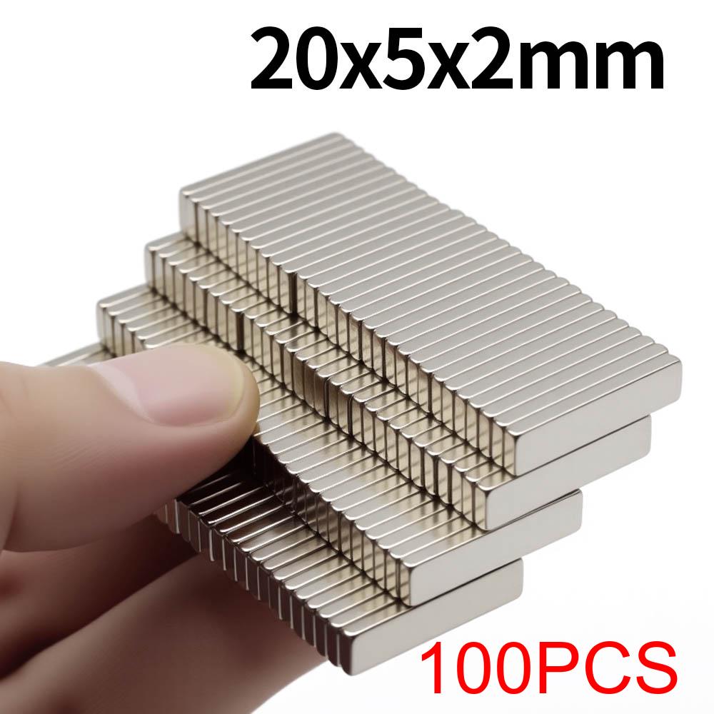 20x5x2мм Суперсильный Неодимовый Магнит N35 NdfeB Постоянный Магнитный иманес Блок Мощные Магниты Магнит на Холодильник
