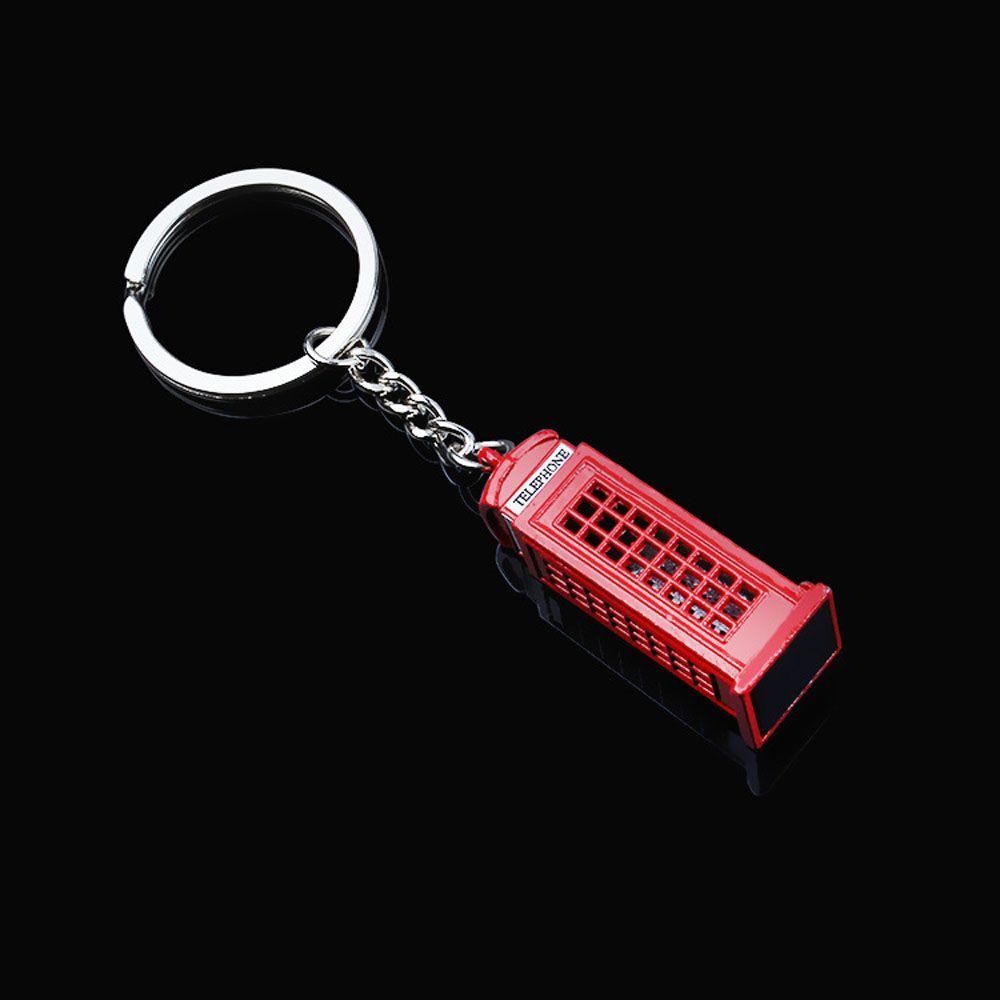 Creative Trendy Decoration Chain Red&Blue Mail Box Key Chain Fashion Accessories Key Ring Jewelry