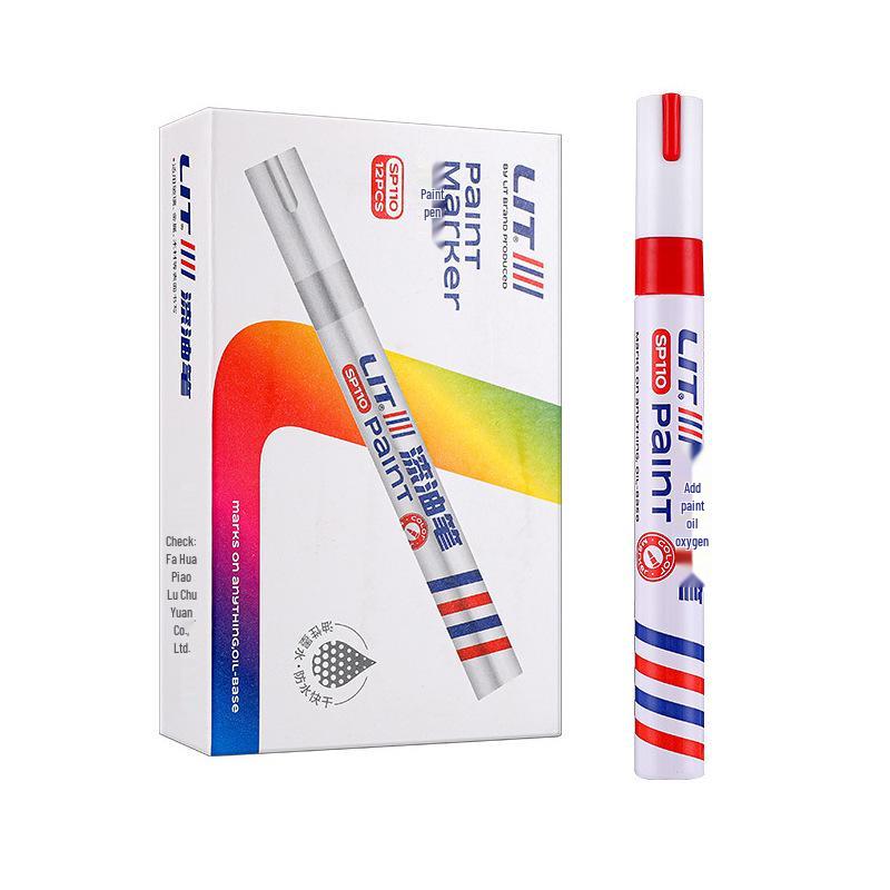 12-Color Waterproof Paint Touch-Up Pen - Durable, Easy Application, Fade-Resistant, and Industrial-Grade Oily Marker