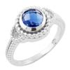 Серебряное кольцо с сапфиром nano (1648186)