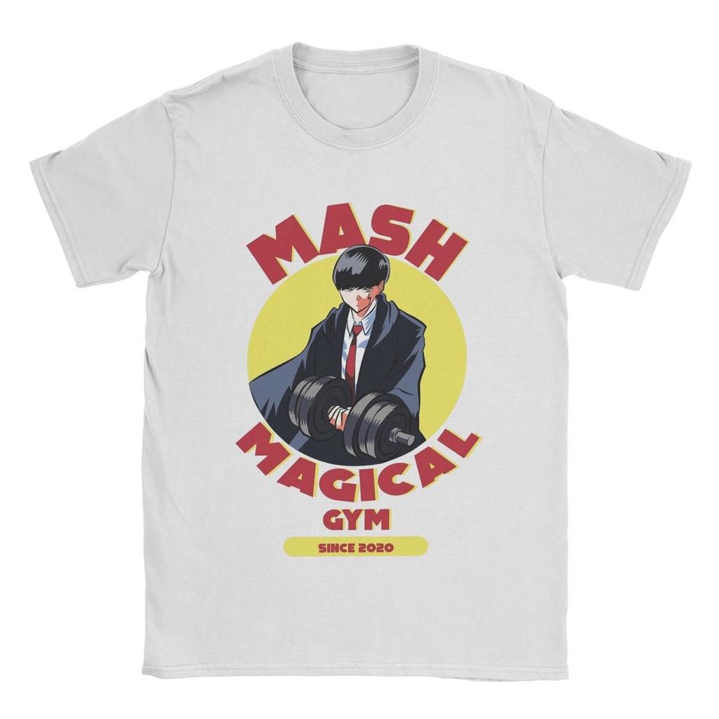 Машл Магия и Мускулы Мужская Хлопковая Крутая Футболка О-образный вырез Аниме Футболки Короткий рукав Одежда Подарок на день рождения