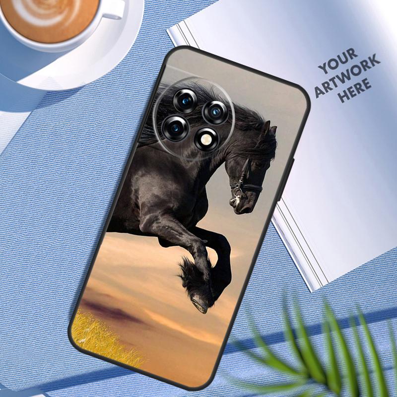 Красивый Чехол Черная Лошадь Для OnePlus Nord 5 CE 4 3 2 Lite N20 N30 OnePlus 15 13 12 11 9 10 Pro 12R 13T 13R Чехол
