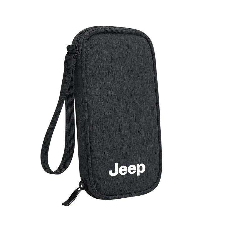 Для автомобиля Jeep Кабельный Привод Наушники Зарядное Устройство Портативная Сумка Для Хранения Для Jeep Grand Cherokee Wrangler JK Gladiator Compass Renegade