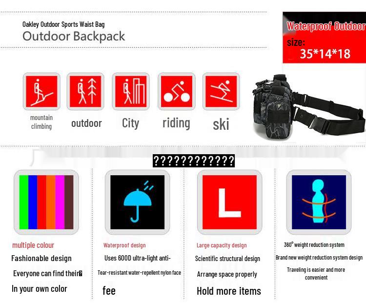 Waterproof Outdoor Sports Camera & Fishing Bag: Multifunctional Tactical & Cycling Messenger Shoulder Bag