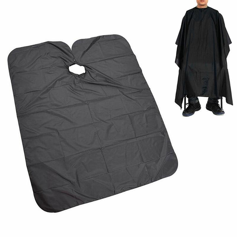 Adult Hairdressing Cape Gown Hair Salon Cover Grooming Apron Unisex Black Cloak