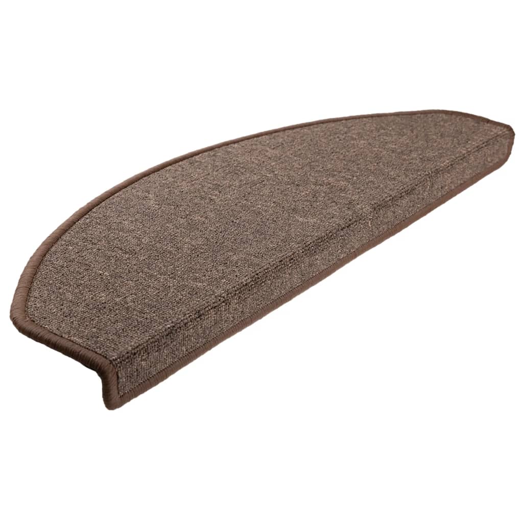 Stair Treads 15 Pcs. 65x24x4 cm Coffee Brown Semi Circular Large