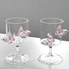 3D Sculpture Glass Cup Butterfly Cocktail Glass New High Legged Cup Champagne