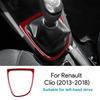 Car Styling Gearshift Frame Carbon Fiber Decoration Sticker Trim For Renault Clio 2013-2018 Decorative Trim Strips Interior Part
