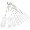 10-Piece Cup Brush Set, Ultra-Fine, for Cleaning Narrow-Nose Bottles, Straws, and Hoses, Long Tube, and Crevice Brush for Cleaning Kitchen Spouts