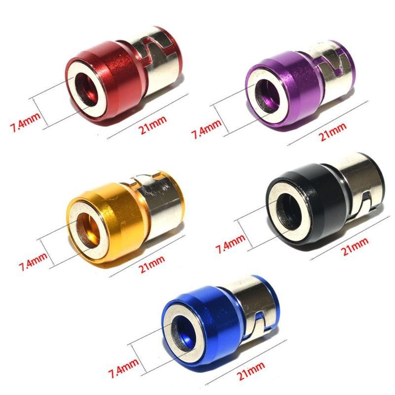 1/3/5Pcs Universal 1/4 Batch Head Colored Magnetic Coil Metal Screwdriver Head Magnetizer Electric Tool Accessory Set