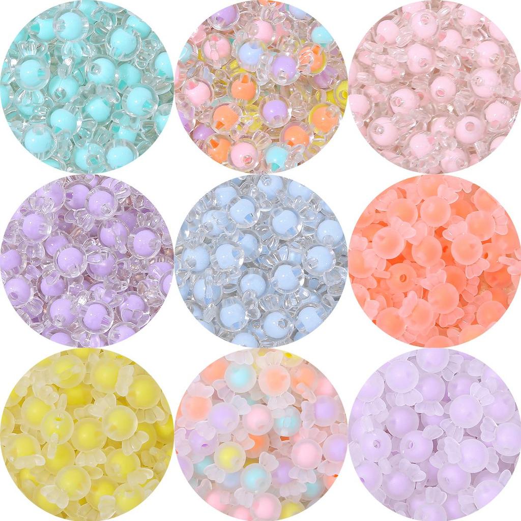 50Pcs 17*9mm Acrylic Candy Beads For Jewelry Making DIY Bracelet Earring Charm Decoration