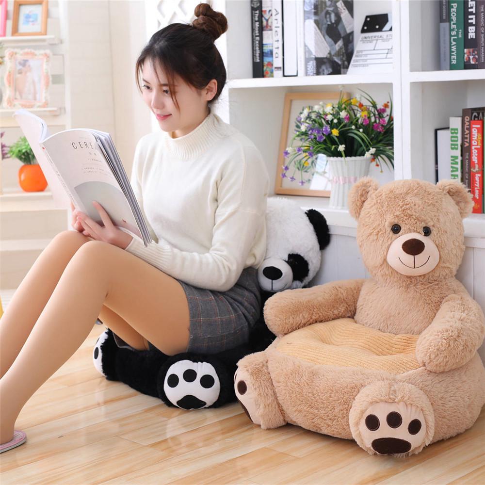 Cute Panda Cartoon Plush Sofa for Kids with Tatami Cushion