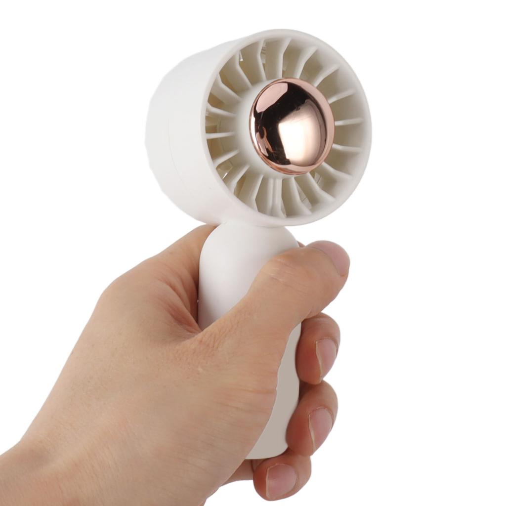 Hand Held Fan Outdoor Portable USB Rechargeable Small Pocket Desk Fan for Students White