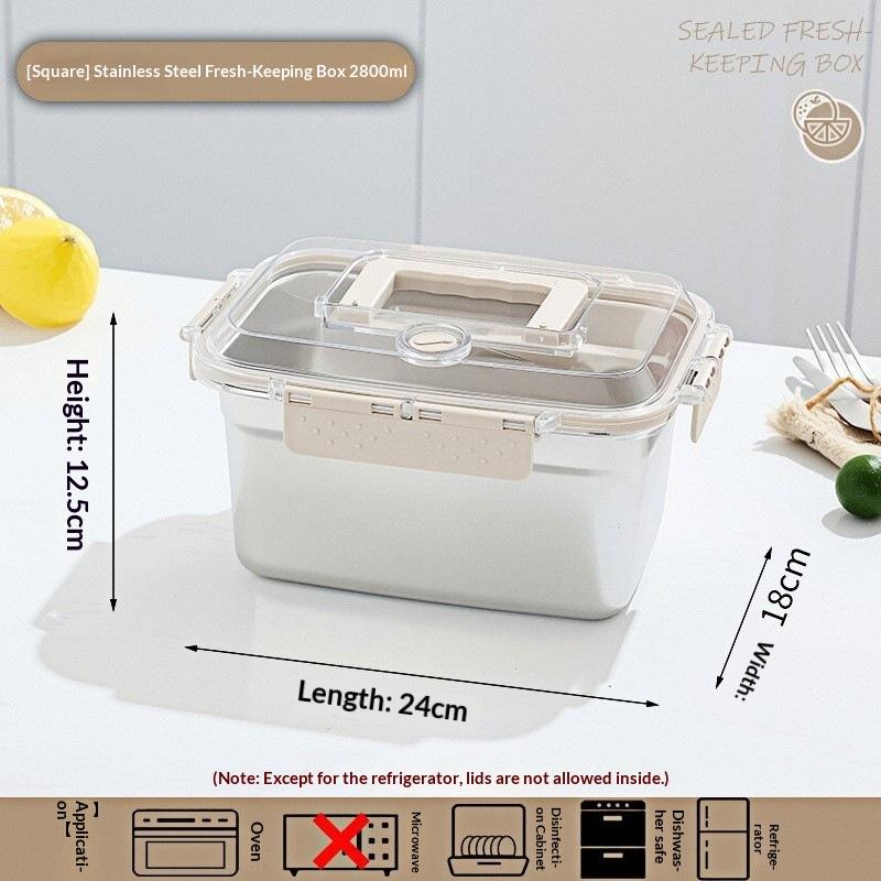 Leakproof Stainless Steel Bento Box Large Capacity Microwave Safe Portable Lunch Box Food Storage Container